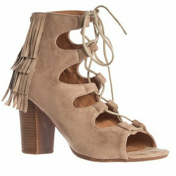 π½πππ ππ£ ππ©π€ππ !π€Lace-up Open Toe Ankle Heel - Picture 4 of 6